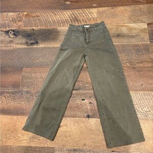 OAT New York Olive Green Straight Leg Utility Pants | Size 4/27
